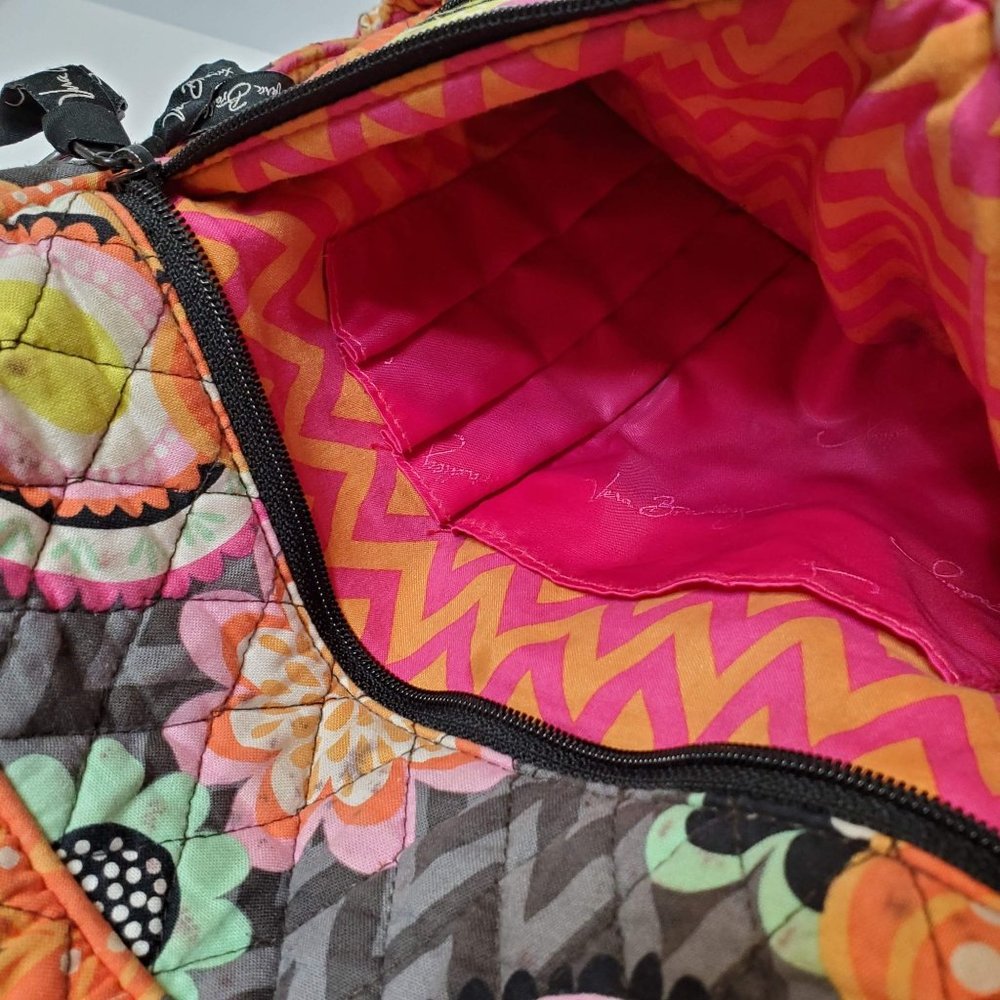 Large Colorful Vera Bradley Backpack, Floral, Paisley, Black, READ - Picture 8 of 12